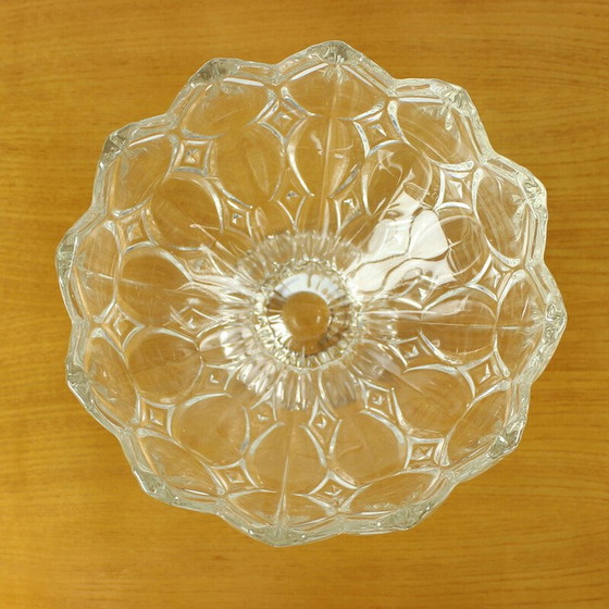 Image 1 of Vintage Tulips glass bowl from Hermanova Hut and designed by E. Downey, 1957