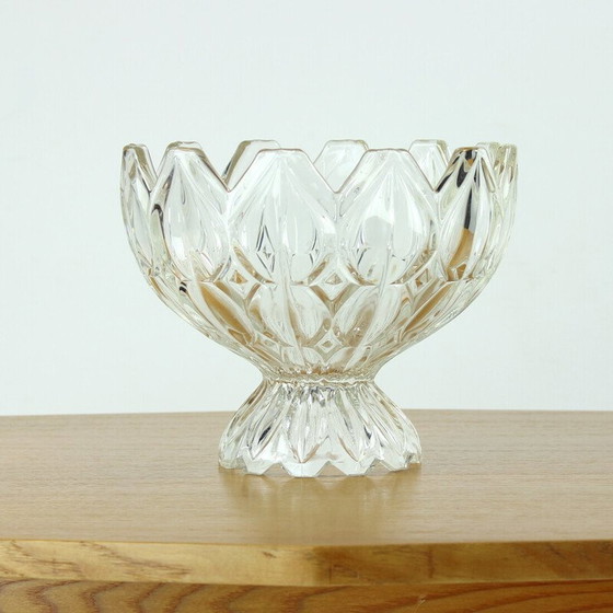 Image 1 of Vintage Tulips glass bowl from Hermanova Hut and designed by E. Downey, 1957