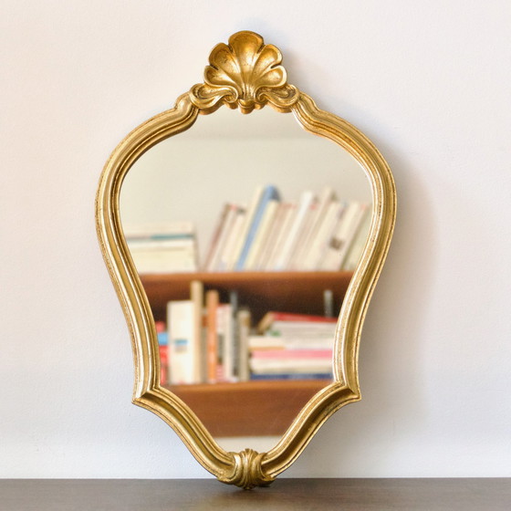 Image 1 of Golden Leaf Shell Mirror