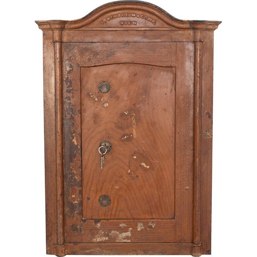 Caja fuerte vintage de hierro fundido de Wertheim et C., 1890