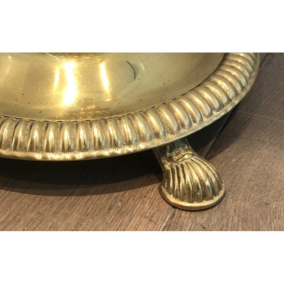 Image 1 of Neoclassical style brass floor lamp. French Work in the style of Maison Jansen. Circa 1940