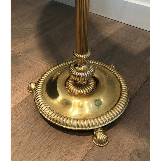 Image 1 of Neoclassical style brass floor lamp. French Work in the style of Maison Jansen. Circa 1940