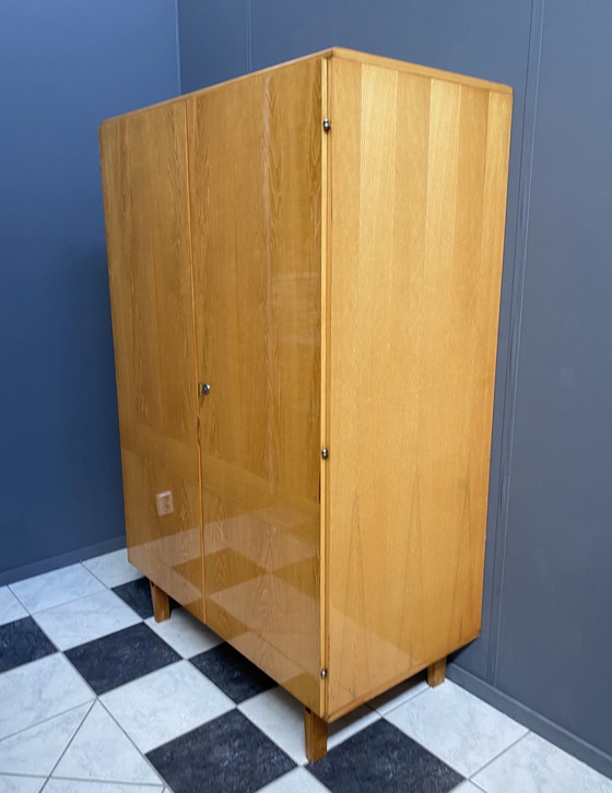 Image 1 of all shelf Wardrobe cabinet in Ash wood by František Mezulánik  for Novy Domov 