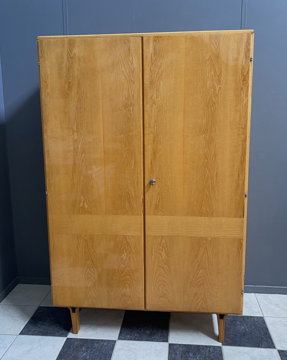 Image 1 of all shelf Wardrobe cabinet in Ash wood by František Mezulánik  for Novy Domov 