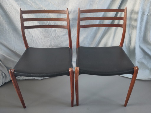 Set Of 2 Model 78 Chairs By Niels O. Moller