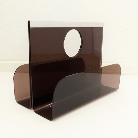 Image 1 of Vintage Plexiglas Magazine Rack by Michel Dumas for Roche Bobois 1960s