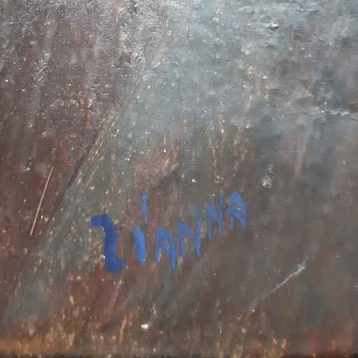 Cuadro vintage de paisaje montañoso de Spartaco Zianna, Italia, década de 1925