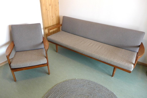 Arne Wahl Iversen Bench And Chair For Komfort Denmark