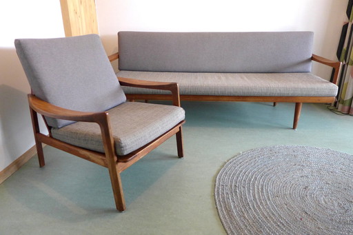 Arne Wahl Iversen Bench And Chair For Komfort Denmark