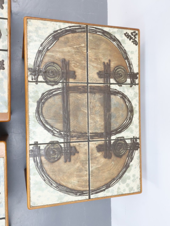 Image 1 of Tables d'appoint vintage Tables d'appoint Art du bœuf