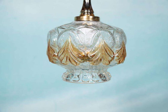 Image 1 of Lampe pendante en verre des années 60, lampe pendante en verre nordique vintage