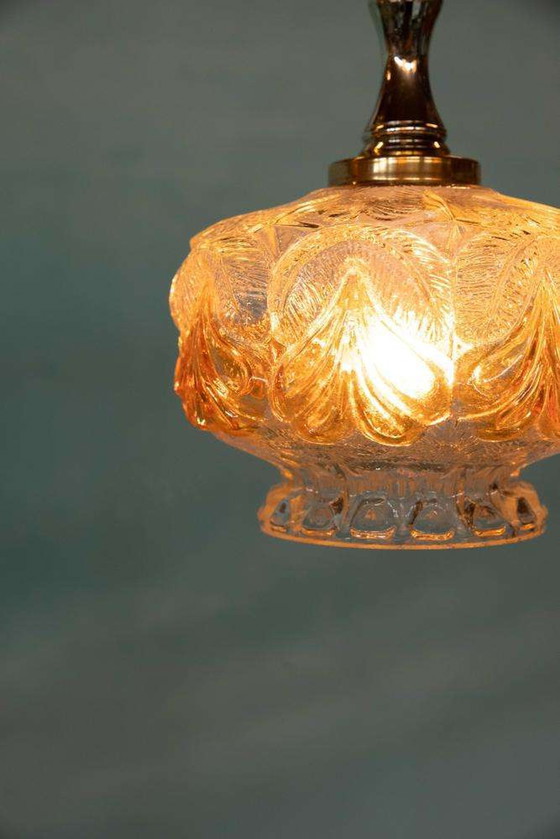 Image 1 of Lampe pendante en verre des années 60, lampe pendante en verre nordique vintage