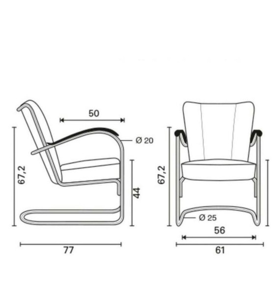 Image 1 of 2x Gebr. van der Stroom model Gispen 412