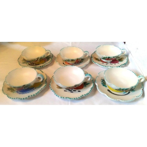 Image 1 of Cerenne Vallauris vintage tea set with bowl, 1950