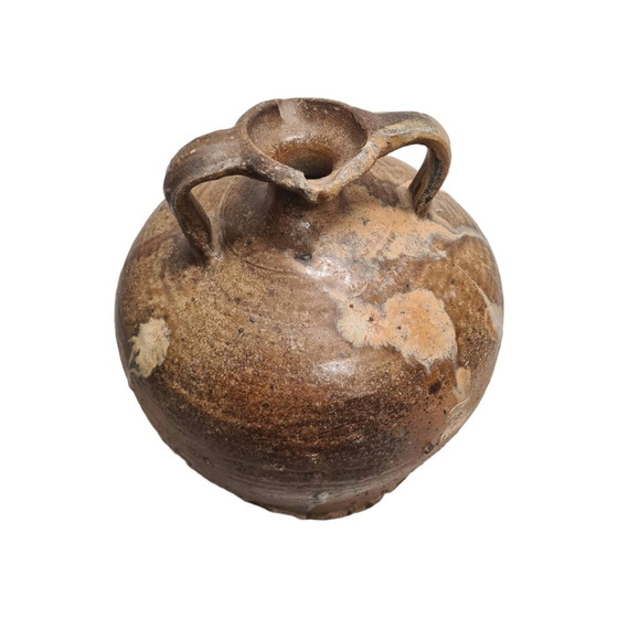 Image 1 of Antique French Stoneware Oil Jar, Late 19th Century