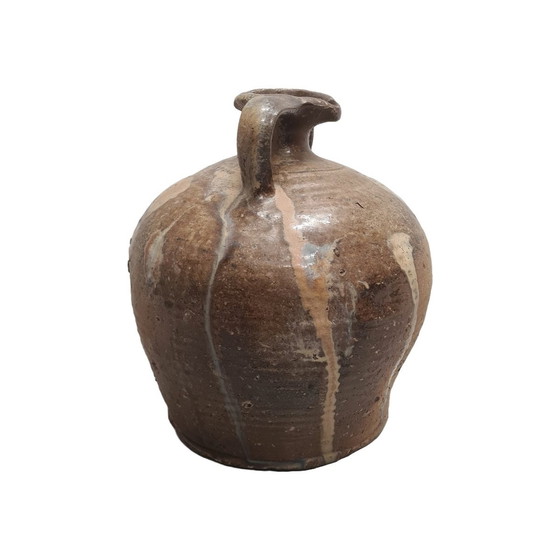 Image 1 of Antique French Stoneware Oil Jar, Late 19th Century