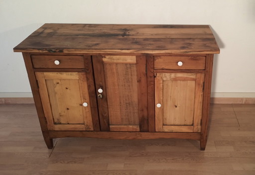 Country Pine Dresser Base, South Of Italy, Late Xix° Century