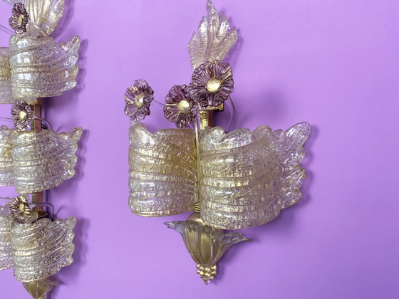 Image 1 of 3x Barovier & Toso Sconces