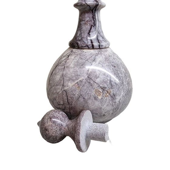 Image 1 of Vintage Gray And Beige Marble Bottle