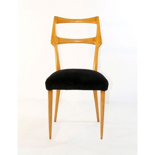 Set of 6 vintage dining chairs Italy 1950s