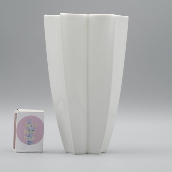 Image 1 of Archais Heinrich Fuchs Op Art Retro Hutschenreuther Bisque Porcelain Vase Duo 