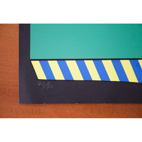 Image 1 of Vintage silkscreen on paper by Jean-Jacques Lapoirie Carapaçon, 1974