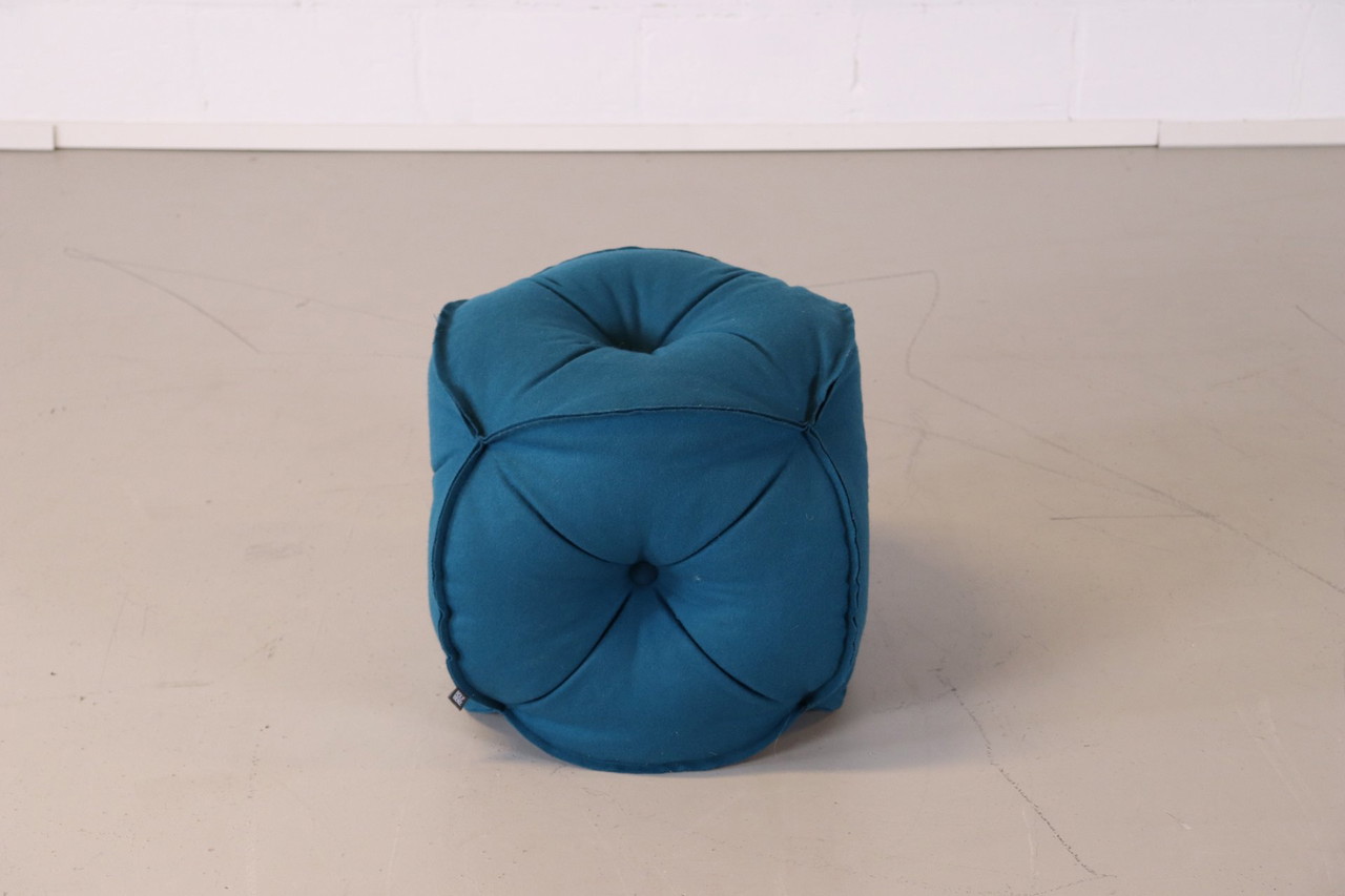 Puf Rolf Benz 953 de lana azul