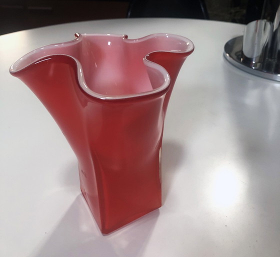 Image 1 of Vintage Handkerchief Vase - Incamiciato - Murano Glass - 1960