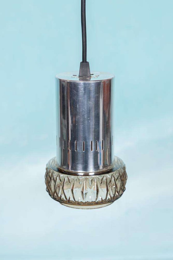 Image 1 of Lampe pendante en verre de l'ère spatiale, lampe pendante en verre des années 60 du milieu du siècle dernier