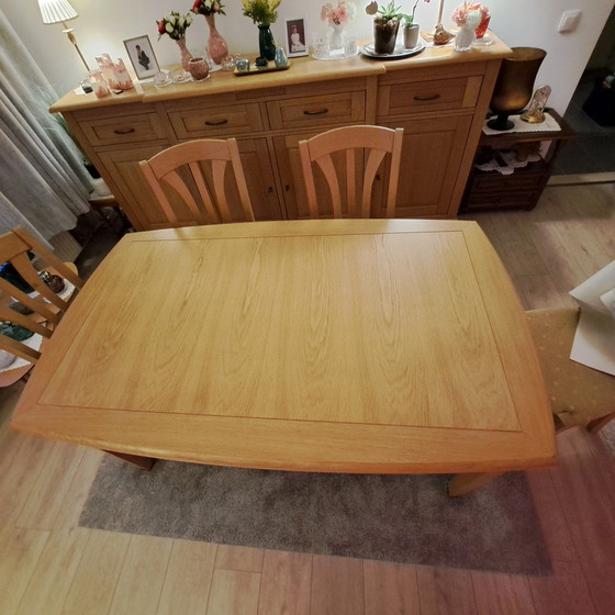 Image 1 of Dining room table with 4x chairs