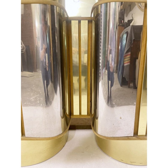 Image 1 of Vintage metal bar with mirror, Italy 1970