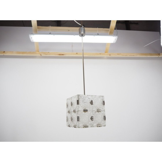 Image 1 of Vintage cubic glass chandelier by Kamenický Šenov, Czechoslovakia 1960
