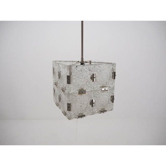 Image 1 of Vintage cubic glass chandelier by Kamenický Šenov, Czechoslovakia 1960