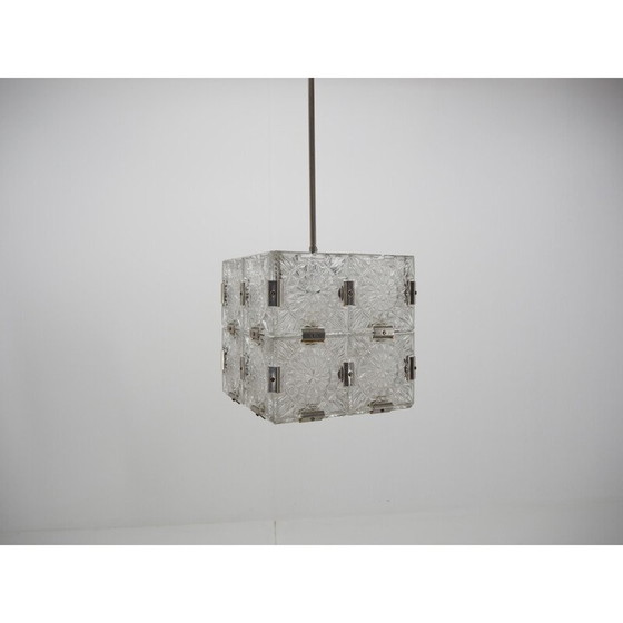 Image 1 of Vintage cubic glass chandelier by Kamenický Šenov, Czechoslovakia 1960