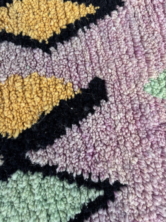 Image 1 of New Pastel Berber Rug With Geometric Diamond Patterns