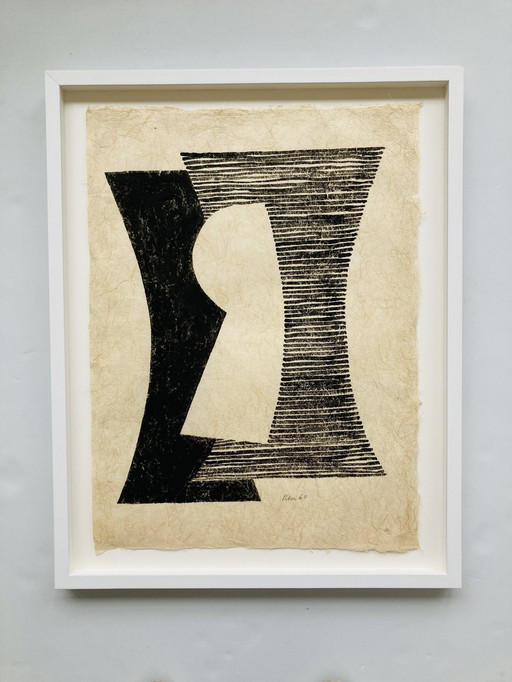 Geni Peter - Vintage Ink Drawing - Original - 1960