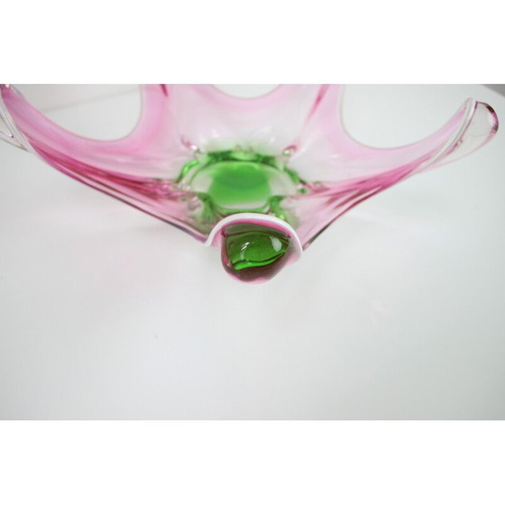 Image 1 of Vintage glass bowl by Josef Hospodka for Chribska Glassworks, Czechoslovakia 1960