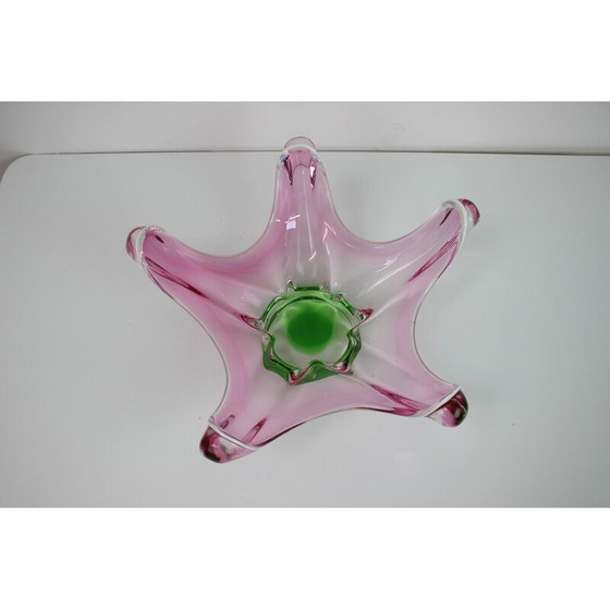 Image 1 of Vintage glass bowl by Josef Hospodka for Chribska Glassworks, Czechoslovakia 1960