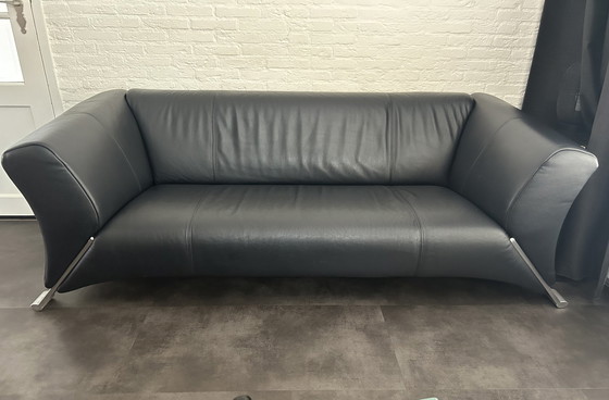 Image 1 of Rolf Benz Leather Sofa Black