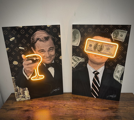 Image 1 of LedMansion Bundle Money Yellow PopArt Wall Art Led Lamp