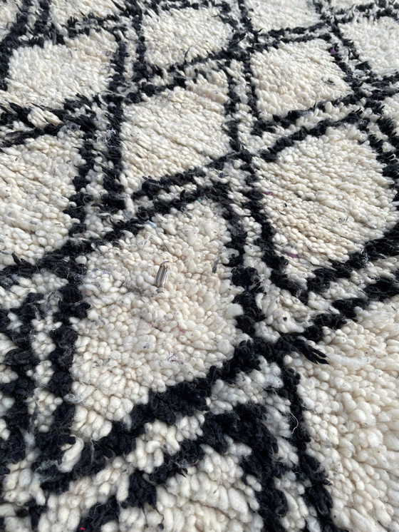 Image 1 of Moroccan Black and White Berber Rug