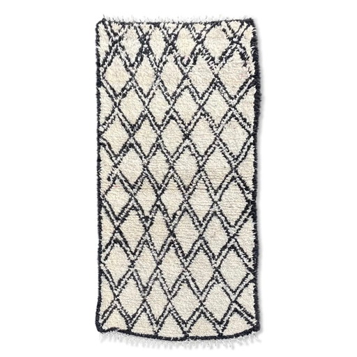 Moroccan Black and White Berber Rug