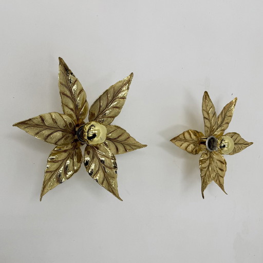 Vintage Flower Light By Willy Daro For Massive Lighting, Belgium 1970S