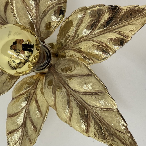 Vintage Flower Light By Willy Daro For Massive Lighting, Belgium 1970S