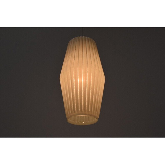 Image 1 of Lampada a sospensione in vetro vintage, Repubblica Ceca, anni '60