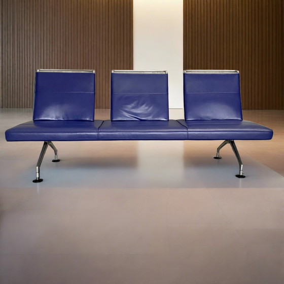 Image 1 of Vitra Area Sofa - The Timeless Splendor by Antonio Citterio in Purple Leather