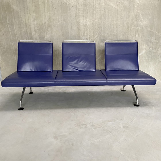 Image 1 of Vitra Area Sofa - The Timeless Splendor by Antonio Citterio in Purple Leather