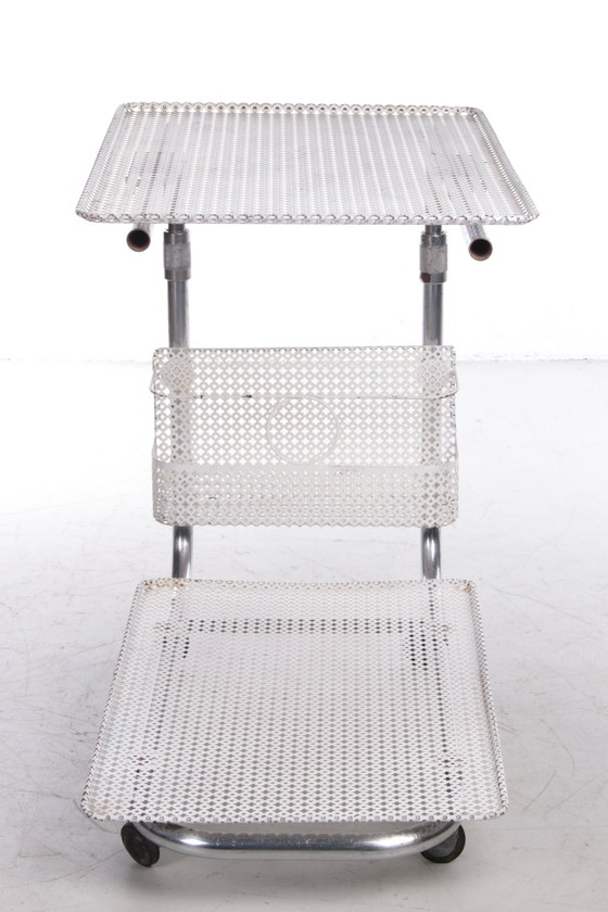 Image 1 of Carrello vintage in metallo nello stile di Mathieu Matégot, anni '60