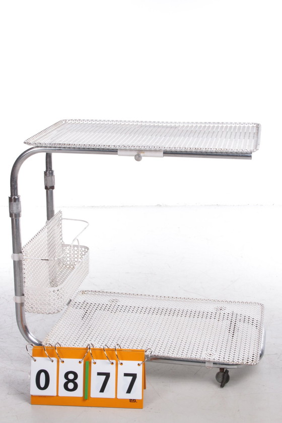 Image 1 of Carrello vintage in metallo nello stile di Mathieu Matégot, anni '60