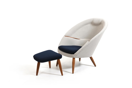 Image 1 of Early Oda Lounge Chair By Arnold Madsen 1950S / New Upholstered